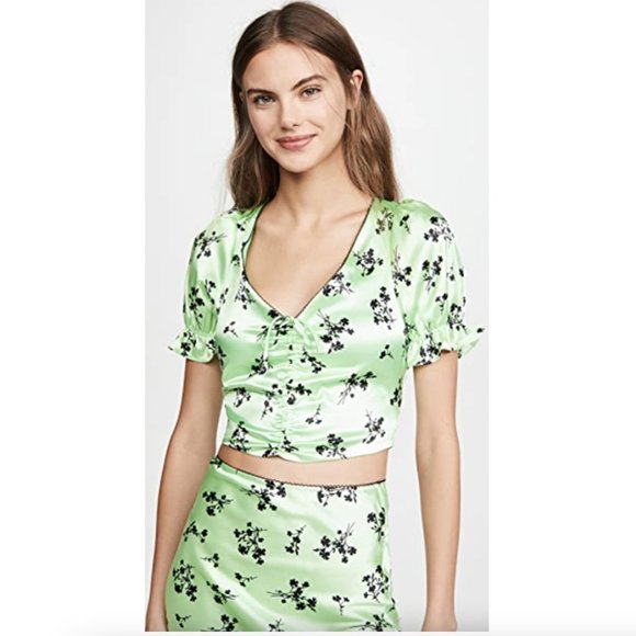 Likely Dresses & Skirts - LIKELY Mona Floral Print Ruched Crop Top & Cruz Skirt 2pc Matching Set 6, NWT